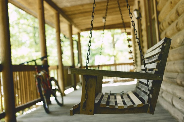 Cabin Porch with Bicycle